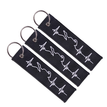 Embroidery Heartbeat Keychain THE AVIATOR